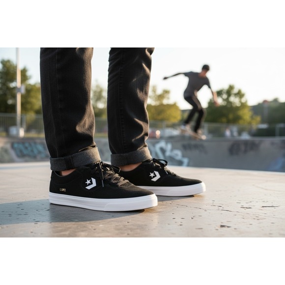 Converse Other - Converse Louie Lopez Pro OX Black White Suede Skate Shoes Men's 8 / Women's 9.5